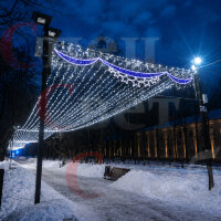 Благоустройство парка Комплект "Звездная портьера" 6х100м IP65 20 нитей
